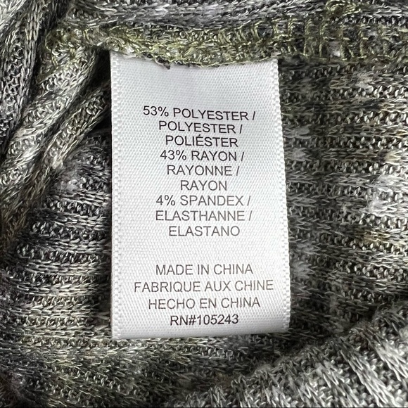 BOBEAU Camo Print Thermal Knit Button Cardigan S - Picture 8 of 9